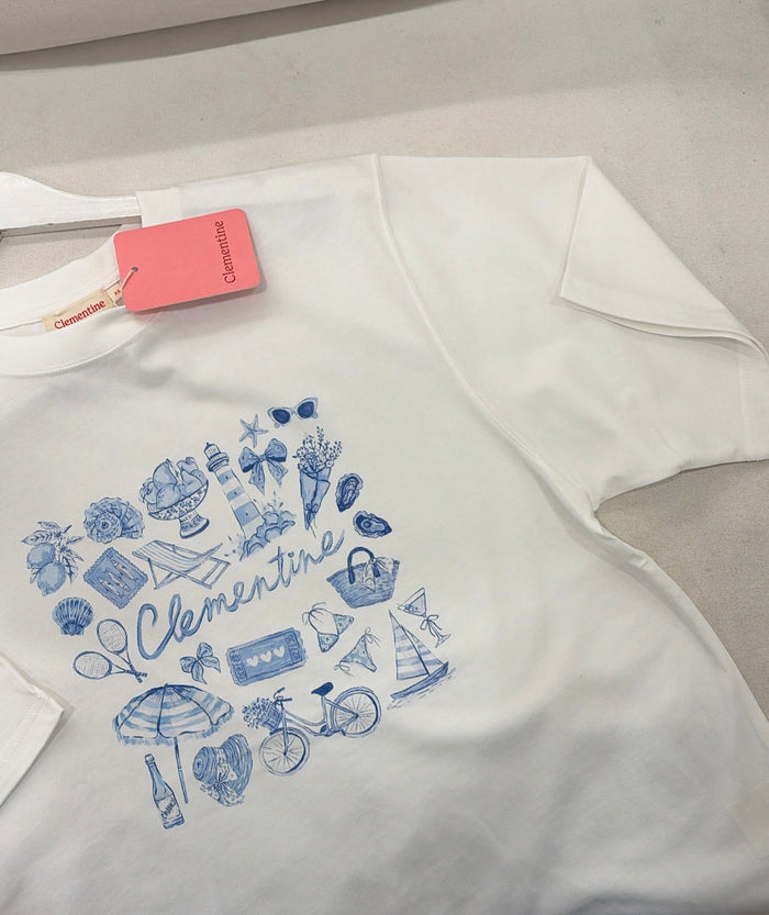 Clementine Hamptons Tee - White Apparel > Women > Clothing > Tops > T-Shirts > Clementine Hyde Boutique