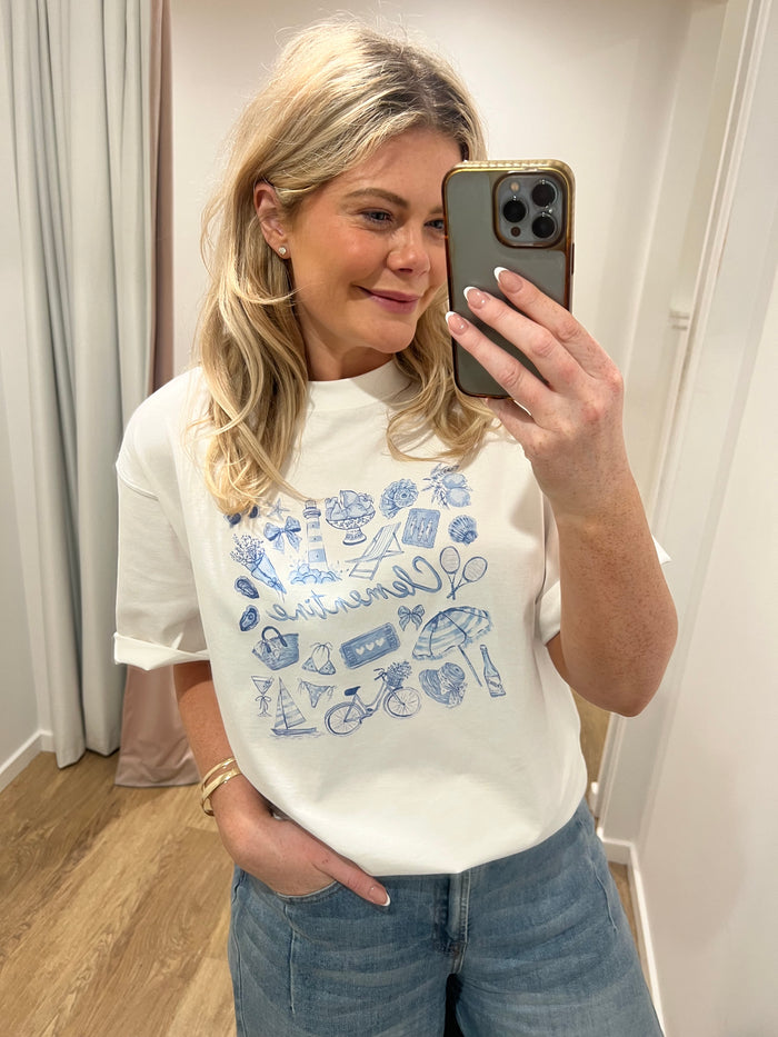 Clementine Hamptons Tee - White Apparel > Women > Clothing > Tops > T-Shirts > Clementine Hyde Boutique