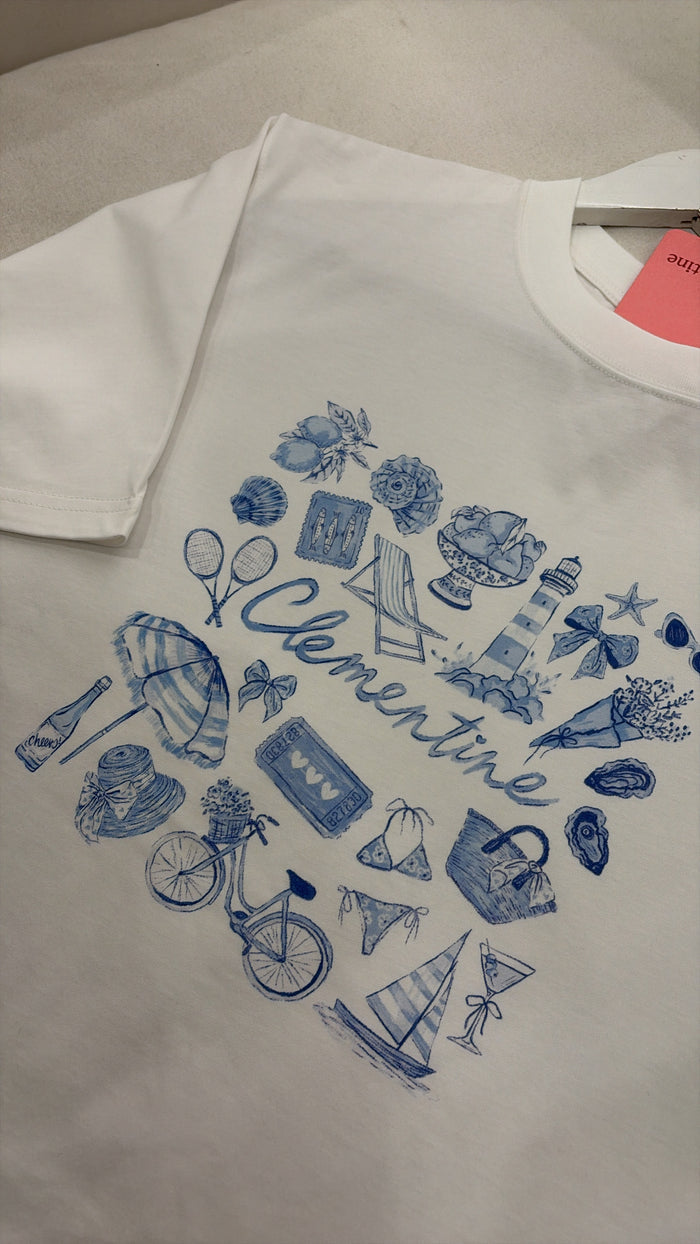 Clementine Hamptons Tee - White Apparel > Women > Clothing > Tops > T-Shirts > Clementine Hyde Boutique