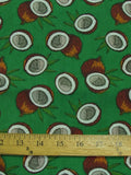 Coconut Green Cotton Polyester Fabric