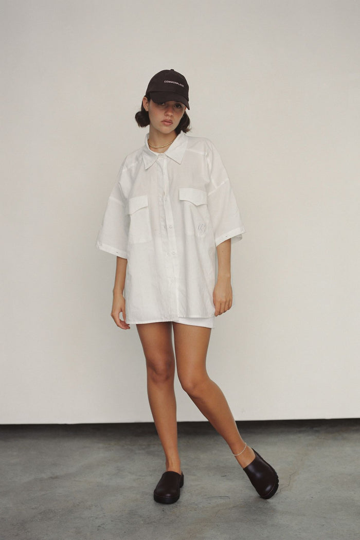 Commonplace Ease Shirt - White  Hyde Boutique