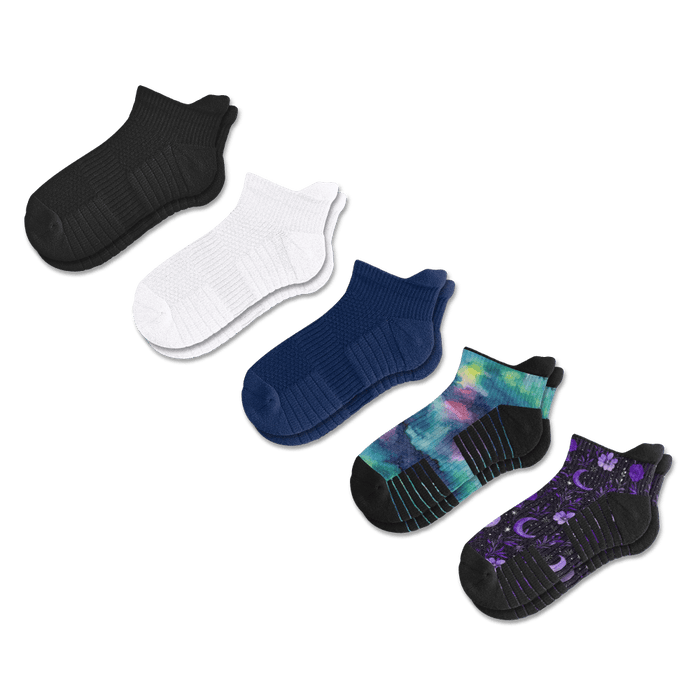 Viasox Cosmic Classics Ankle Compression Socks 5-Pack Bundle front view