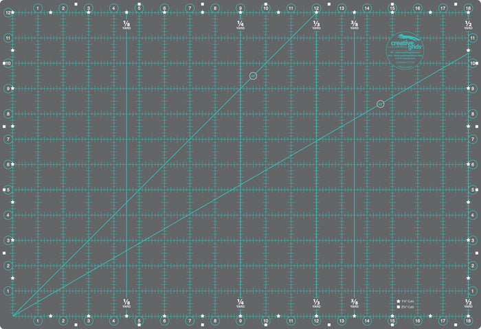Creative Grids Self-Healing Double Sided Rotary Cutting Mat 12in x 18in
