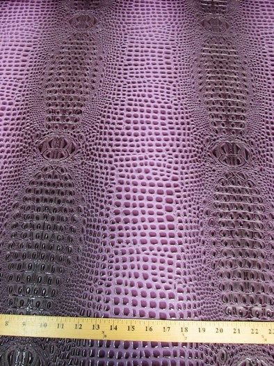 Crush Orange (New Lot) Florida Gator 3D Embossed Vinyl Fabric / Sold By The Yard