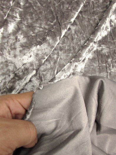Crushed Stretch Velvet Costume Fabric / Hot Pink / Sold By The Yard