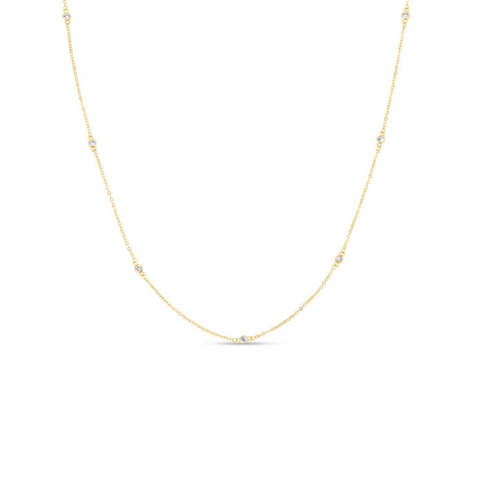 Cubic Zirconia Accented Necklace: 18"