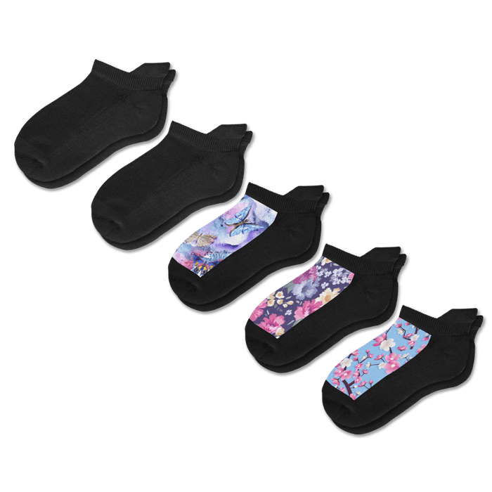Viasox Dark & Delicate Ankle Socks Bundle 5-Pack front view
