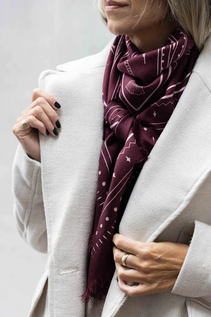 Dark Hampton x Ellie Compton The Hadfield Wool Silk Scarf Accessories > Scarves & Wraps > Wool Silk Scarves > Dark Hampton Hyde Boutique