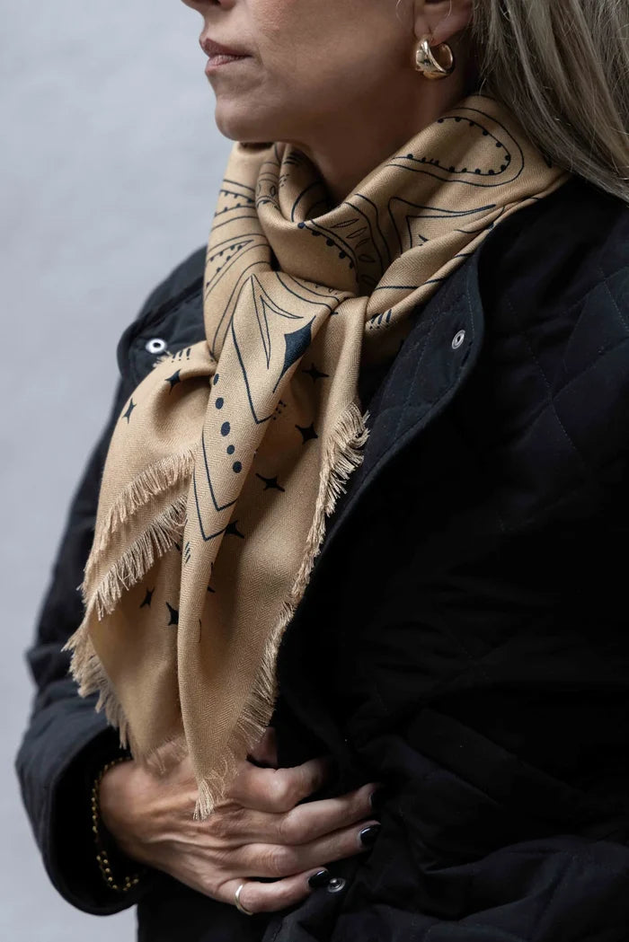 Dark Hampton x Ellie Compton The Holden Wool Silk Scarf Accessories > Scarves & Wraps > Wool Silk Scarves > Dark Hampton Hyde Boutique