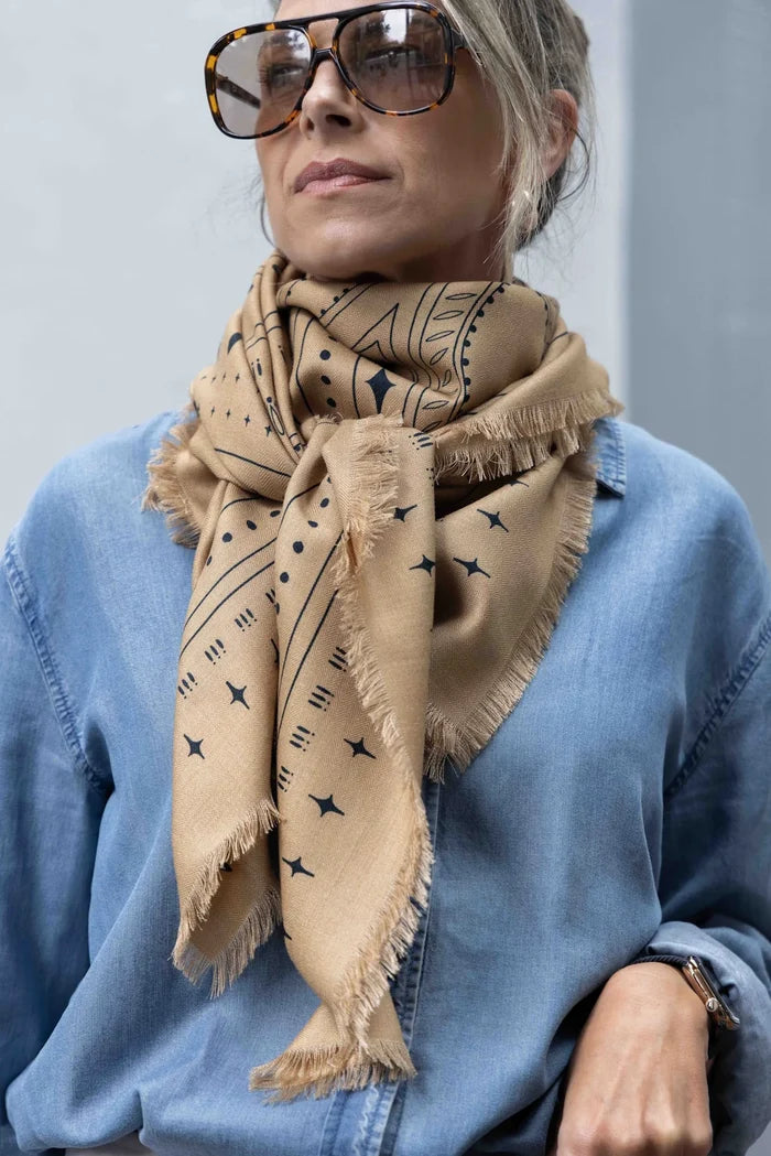 Dark Hampton x Ellie Compton The Holden Wool Silk Scarf Accessories > Scarves & Wraps > Wool Silk Scarves > Dark Hampton Hyde Boutique