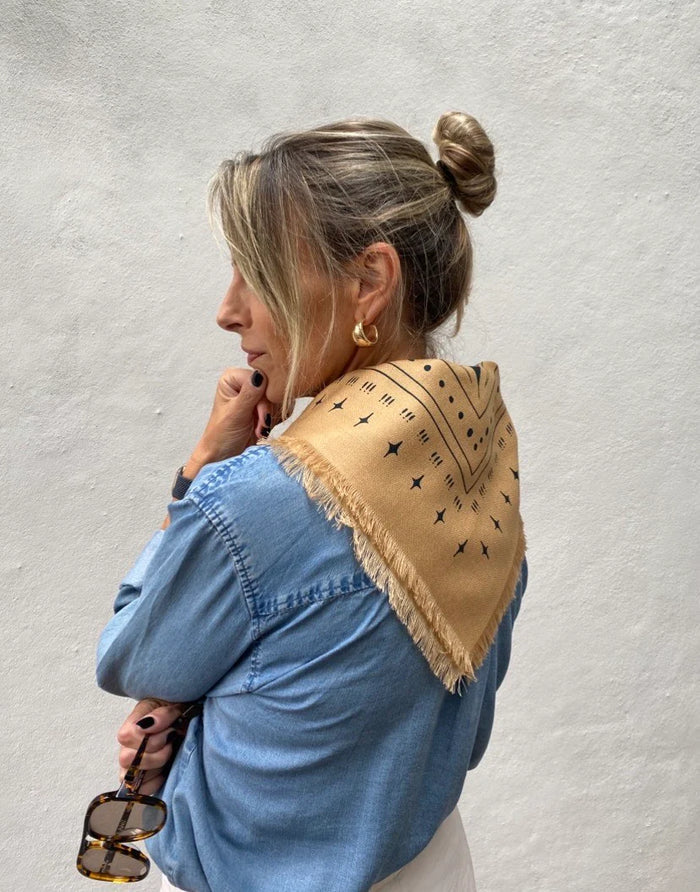 Dark Hampton x Ellie Compton The Holden Wool Silk Scarf Accessories > Scarves & Wraps > Wool Silk Scarves > Dark Hampton Hyde Boutique