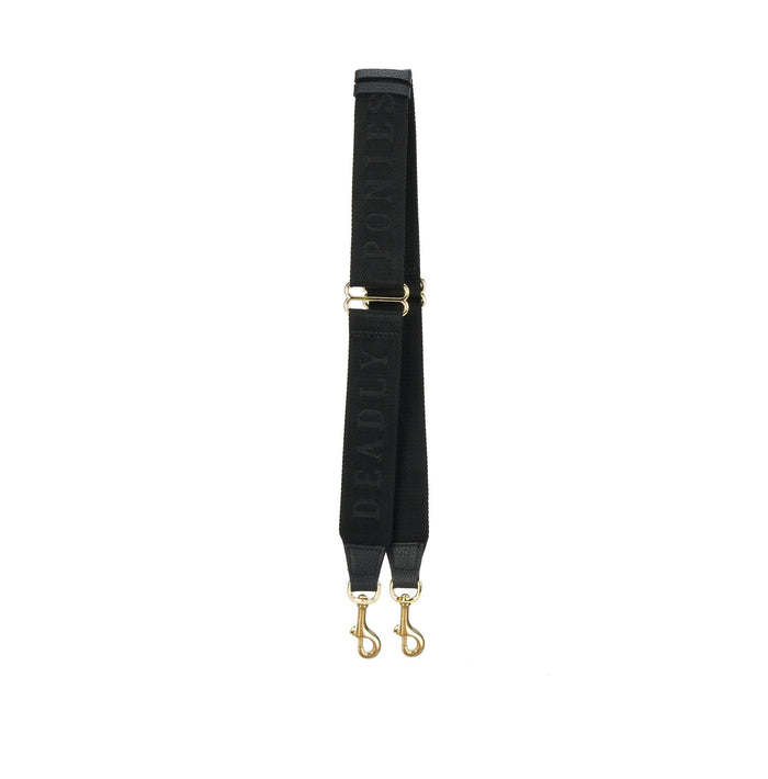 Deadly Ponies Logomania Strap - Black Accessories > Women > Accessories > Bags & Travel Accessories > Bag Straps > Deadly Ponies Hyde Boutique