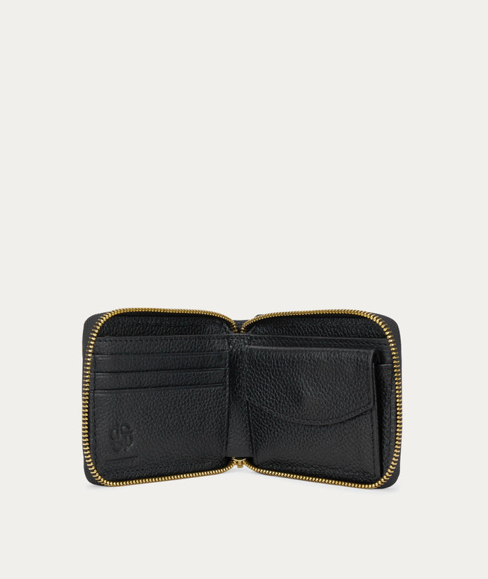 Deadly Ponies Unisex Zip Wallet - Black/Brass Accessories > Women > Accessories > Handbags & Accessories > Deadly Ponies Hyde Boutique