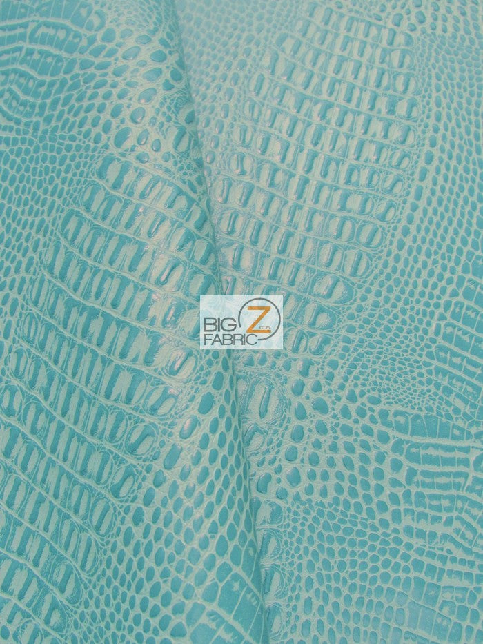 Death Black Crocodile Marine Vinyl Fabric / Sold By The Yard