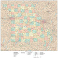 Detailed Missouri Digital Map with Counties, Cities, Highways, Railroads, Airports, and more