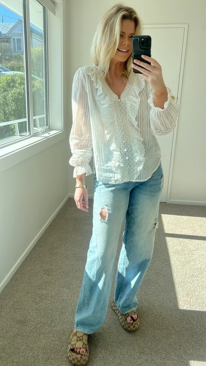Drama The Label x HYDE Exclusive Amelia Blouse - Blush Arriving Start Sept Apparel > Women > Clothing > Tops > Blouses & Shirts > Drama The Label Hyde Boutique