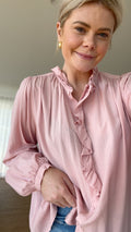 Drama The Label x HYDE Exclusive Cest La Vive Blouse - Dusky Pink Arriving Start Oct Apparel > Women > Clothing > Tops > Blouses > Long Sleeve Blouses > Drama The Label Hyde Boutique