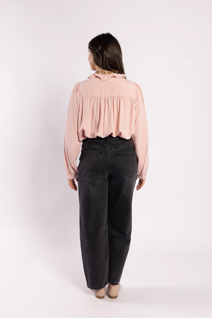 Drama The Label x HYDE Exclusive Cest La Vive Blouse - Dusky Pink Arriving Start Oct Apparel > Women > Clothing > Tops > Blouses > Long Sleeve Blouses > Drama The Label Hyde Boutique