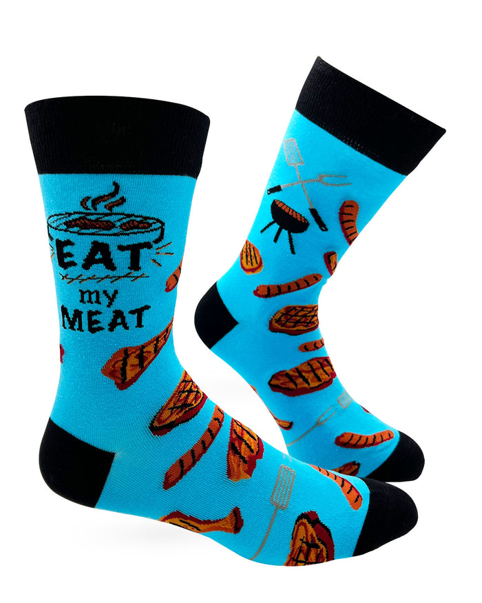 Eat My Meat Men's Novelty Crew Socks