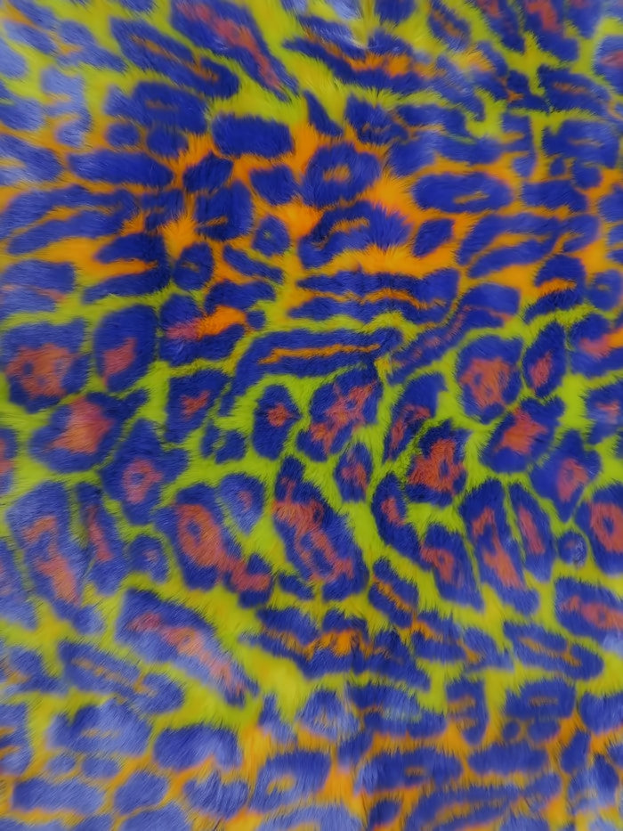 Ecoshag Hippie Jaguar Faux Fur Fabric / Acid