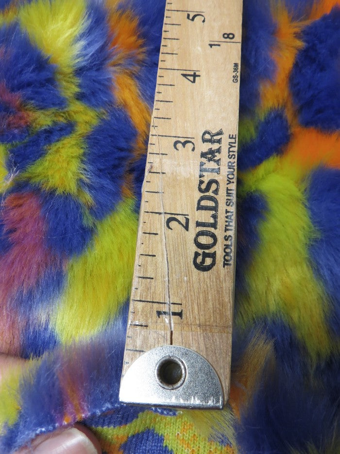 Ecoshag Hippie Jaguar Faux Fur Fabric / Neon Dream