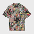 Ed Hardy Tattoo Collage Print Button Up in Multi-color with intricate tattoo designs and vibrant patterns for a bold and edgy look