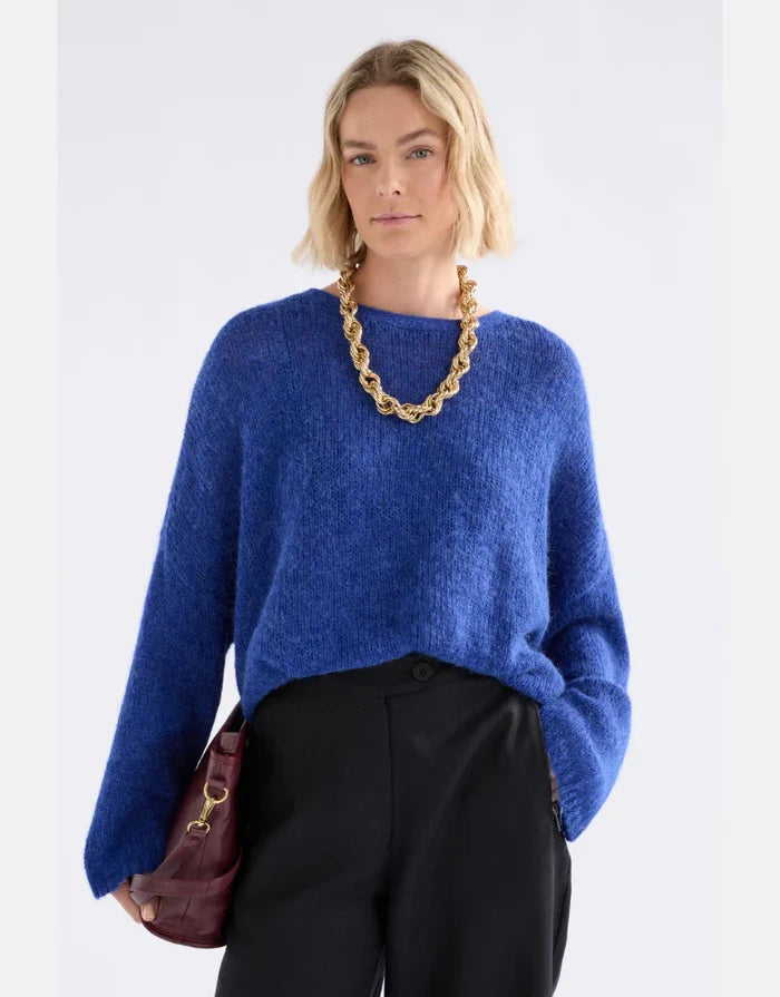 Elk Agna Sweater - Deep Cobalt Apparel > Women > Clothing > Knitwear > Jumpers > Crew Neck Jumpers > Elk Hyde Boutique