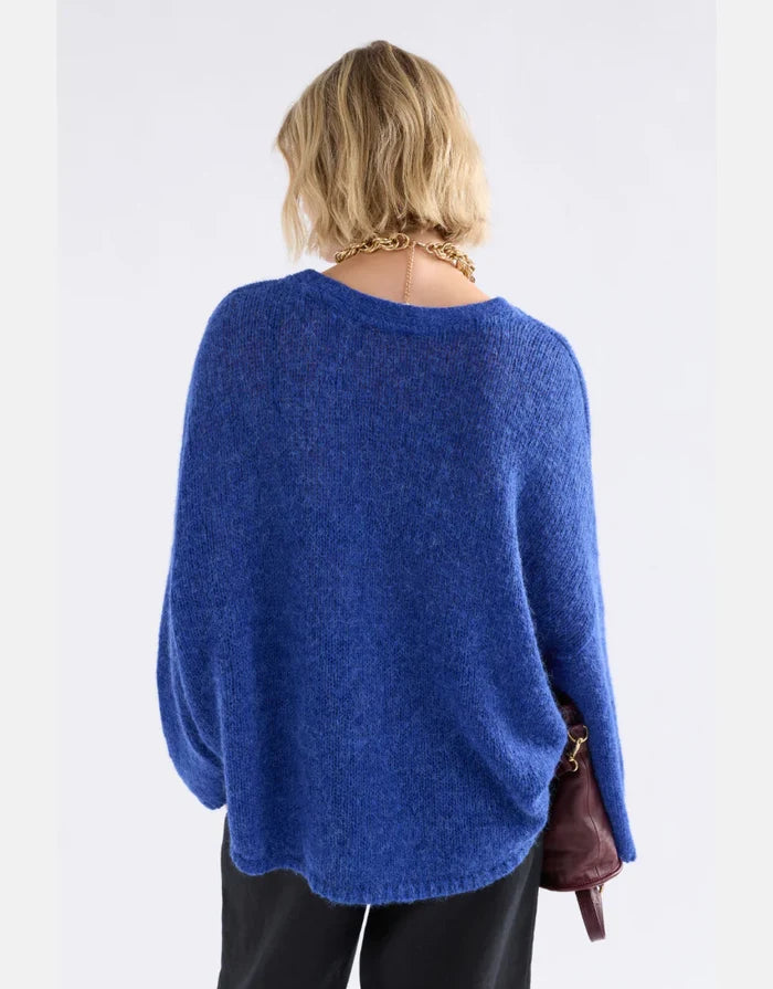 Elk Agna Sweater - Deep Cobalt Apparel > Women > Clothing > Knitwear > Jumpers > Crew Neck Jumpers > Elk Hyde Boutique