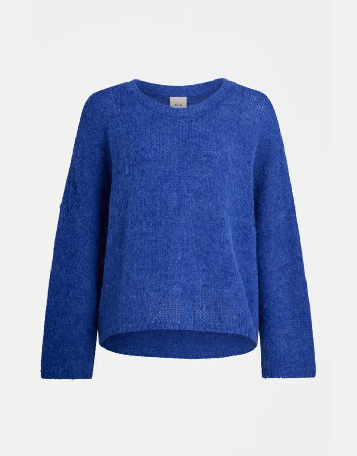 Elk Agna Sweater - Deep Cobalt Apparel > Women > Clothing > Knitwear > Jumpers > Crew Neck Jumpers > Elk Hyde Boutique