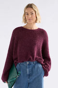 Elk Agna Sweater - Merlot Apparel > Women > Clothing > Knitwear > Jumpers > Crew Neck Jumpers > Elk Hyde Boutique
