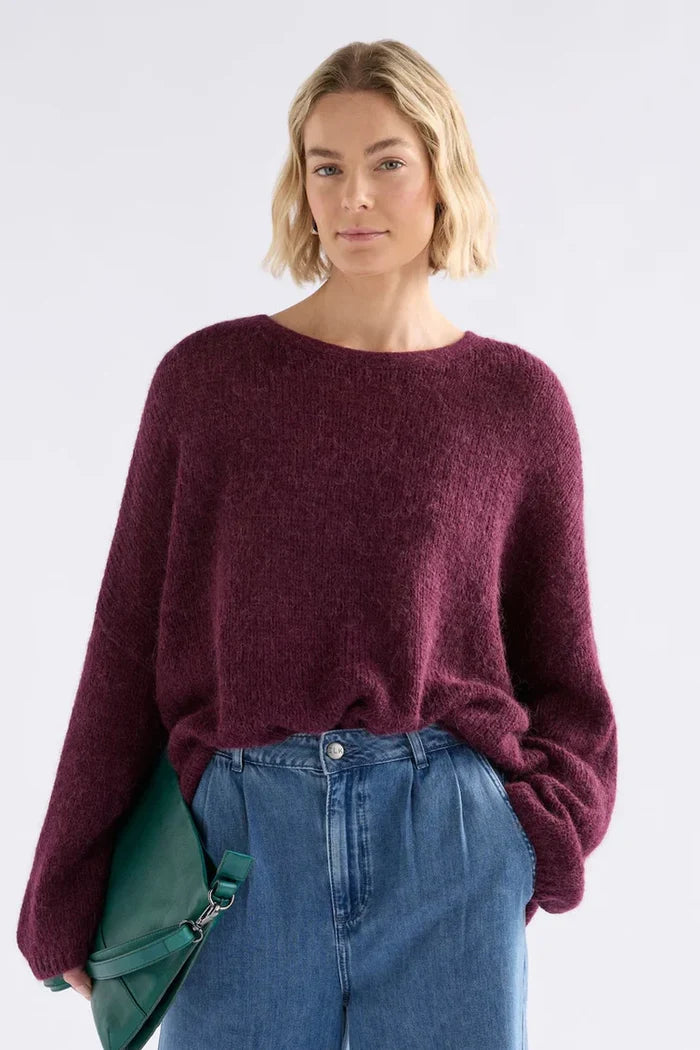 Elk Agna Sweater - Merlot Apparel > Women > Clothing > Knitwear > Jumpers > Crew Neck Jumpers > Elk Hyde Boutique
