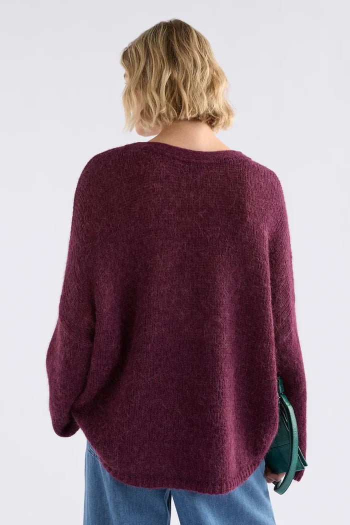 Elk Agna Sweater - Merlot Apparel > Women > Clothing > Knitwear > Jumpers > Crew Neck Jumpers > Elk Hyde Boutique