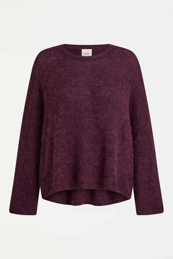 Elk Agna Sweater - Merlot Apparel > Women > Clothing > Knitwear > Jumpers > Crew Neck Jumpers > Elk Hyde Boutique