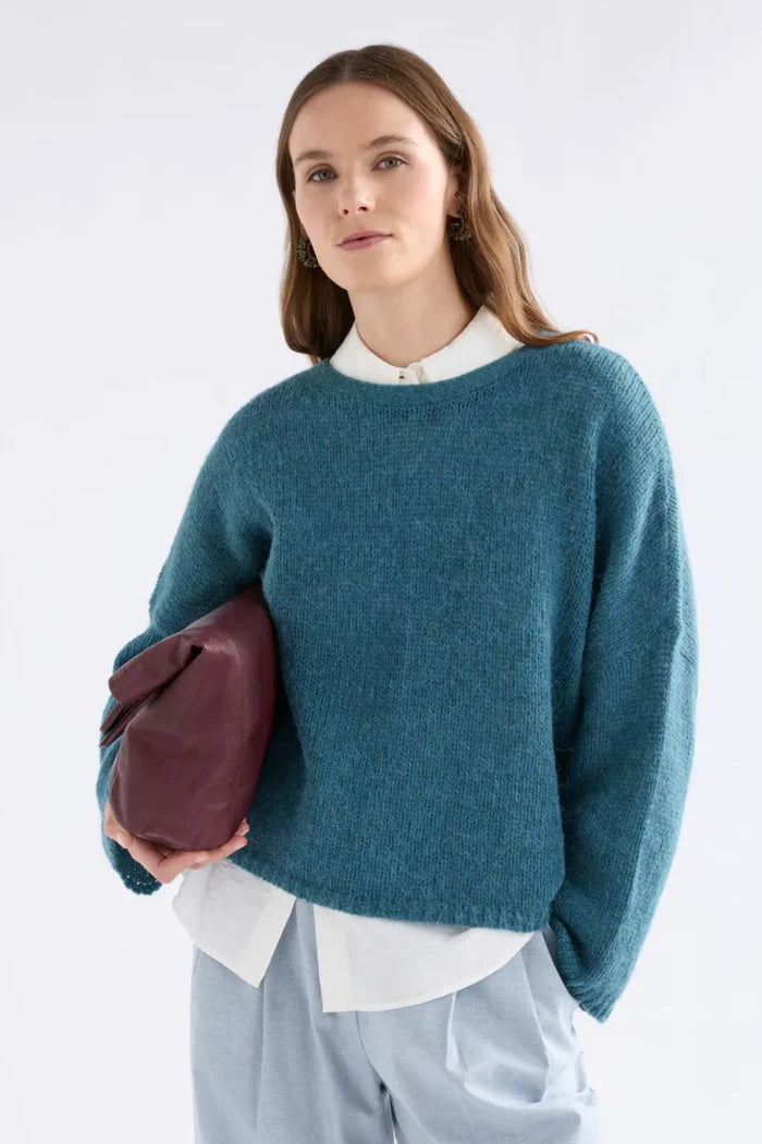 Elk Agna Sweater - Stone Blue Apparel > Women > Clothing > Knitwear > Jumpers > Crew Neck Jumpers > Elk Hyde Boutique