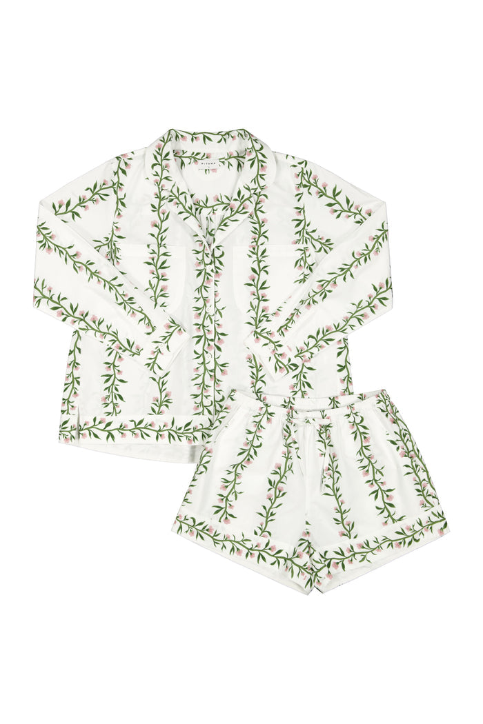Piyama Emily Sleep Set - Long Sleeve - Cotton - Vine Pink — view 4
