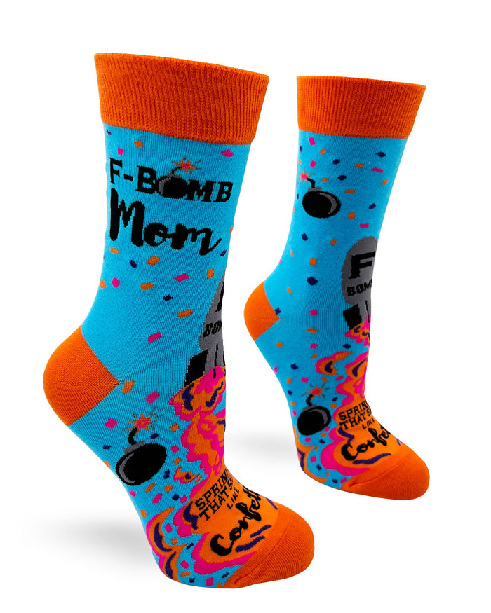 F-Bomb Mom, Sprinkle That Shit Like Confetti Ladies' Crew Socks