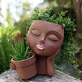 Face Flower Pot Planter