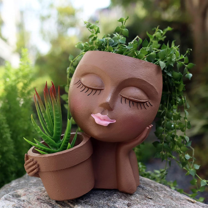 Face Flower Pot Planter