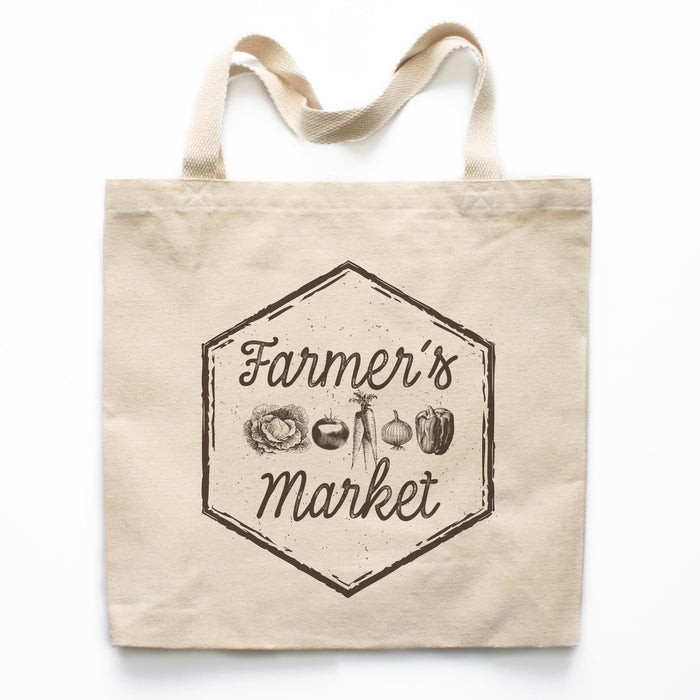Farmer's Market Canvas Tote Bag