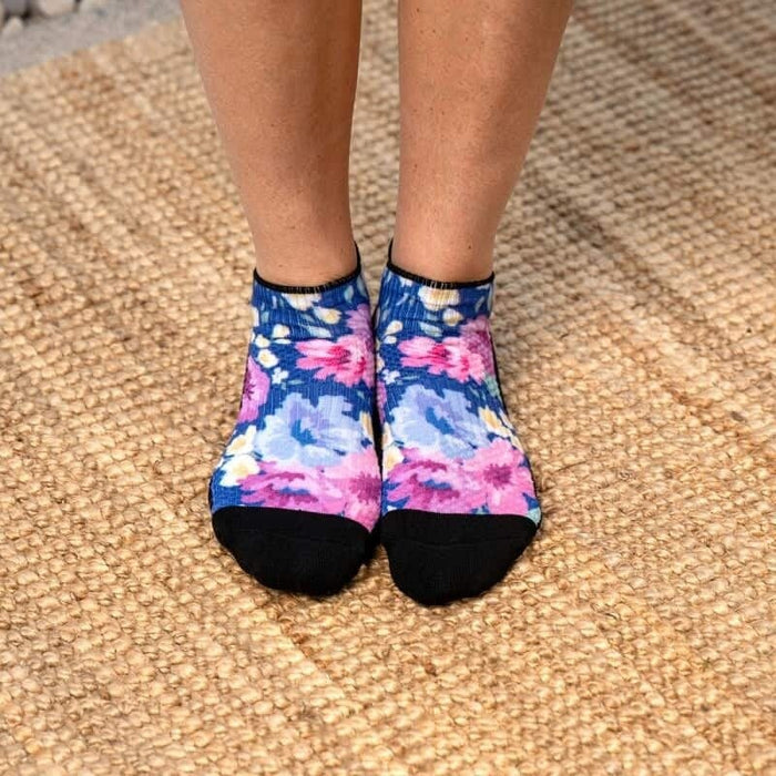 Viasox Flower Power Ankle Compression Socks Bundle 3-Pack side view