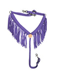 fringe breast collar light purple