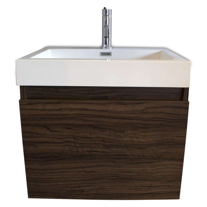 VANITY: The versatile design of the Frozen vanity brings a modern sensibility to the bath.