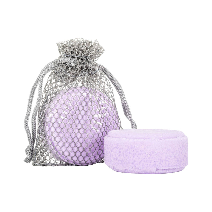 a purple shower steamer against white background
