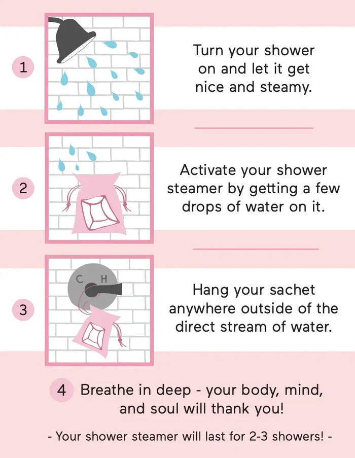 instructions for shower steamers