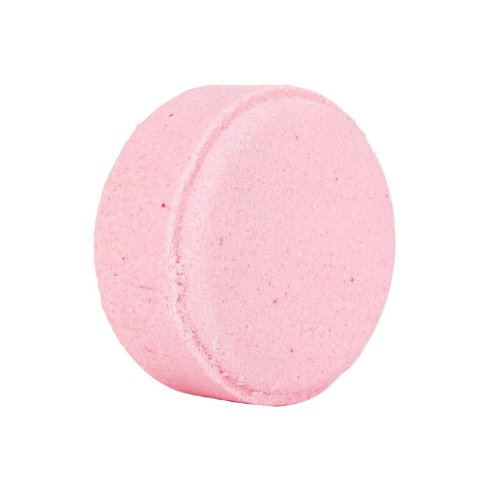 pink shower steamer against white background