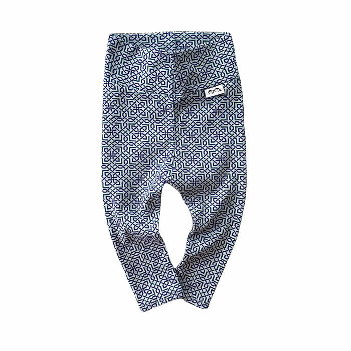 Geometric Tile Blue Leggings