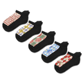 Gingham Garden Ankle Socks 5-Pack Bundle