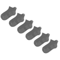 Viasox Gray Ankle Compression Socks Bundle 6-Pack front view