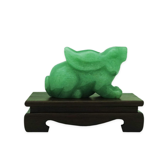 Green Aventurine Rabbit w/ Stand