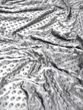 Grey Minky Dimple Dot Baby Soft Fabric / Sold By The Yard